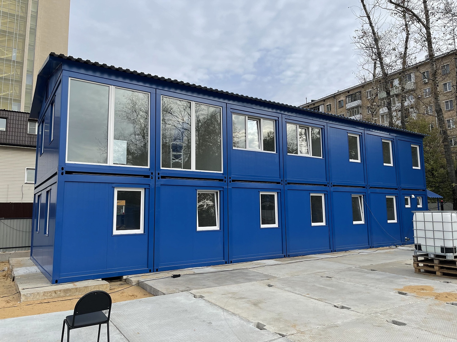 Штаб строительства в Измайлово на базе 14 модулей "Звезда"